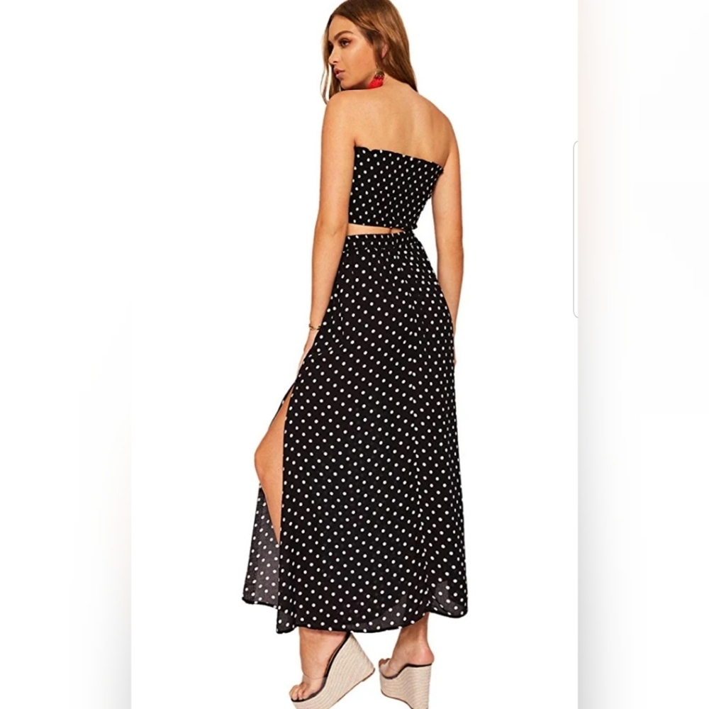 🌨Women's Summer Printed 2 Piece Outfit Crop Tube - Picture 2 of 6